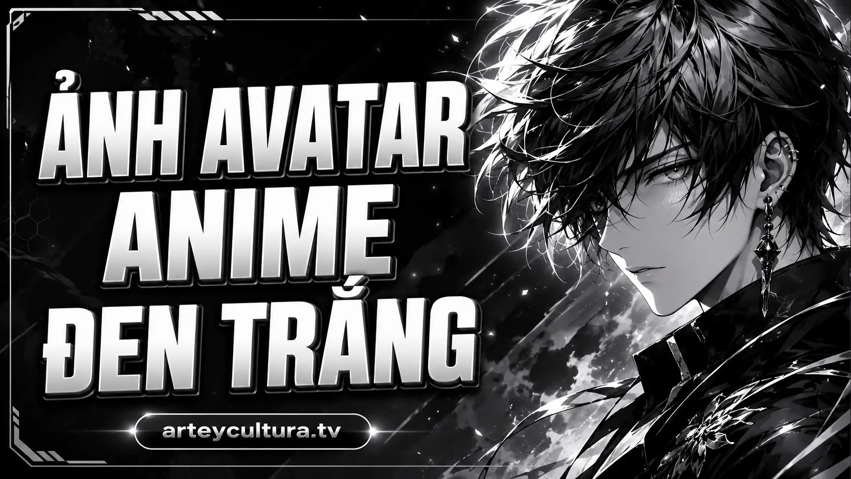 88 Ảnh Avatar Anime Đen Trắng từ nét vẽ manga ma mị góc nghiêng thần thánh hợp gu tối giản