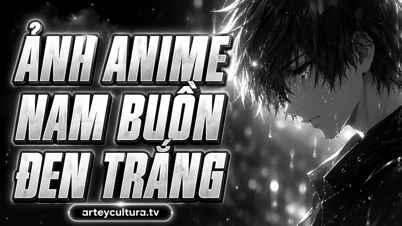 72 Hình Ảnh Anime Nam Buồn Đen Trắng gợi chiều sâu cảm xúc khiến người xem đồng cảm