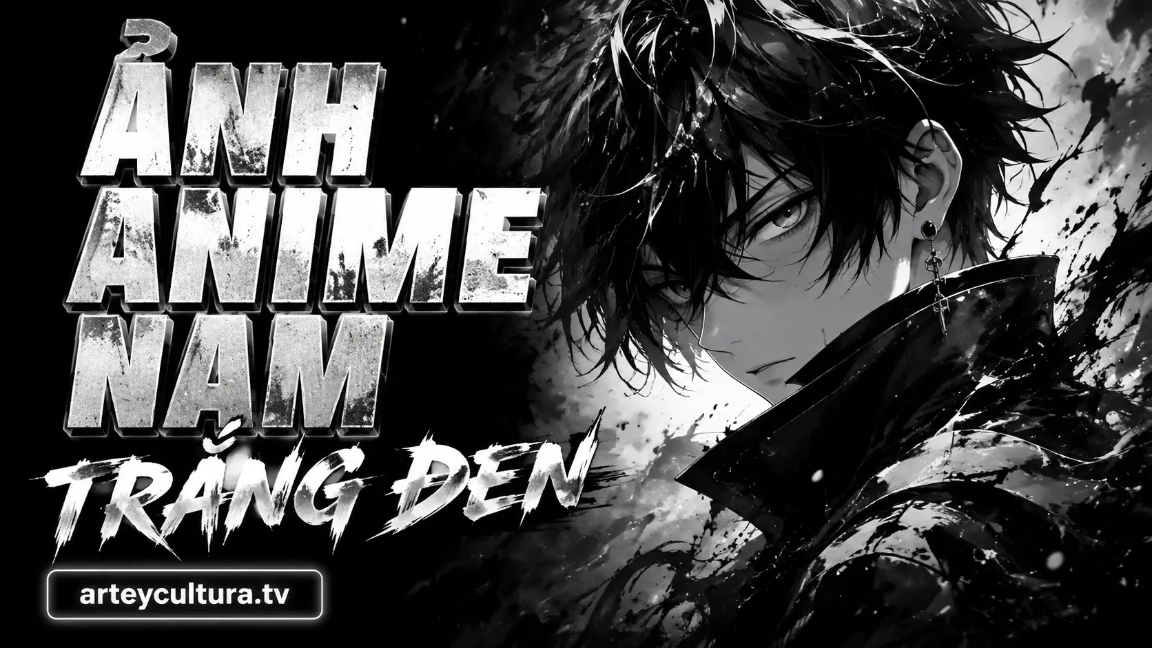 99 Hình Ảnh Anime Nam Trắng Đen đẹp phong cách manga cổ điển kết hợp cảm xúc sâu lắng