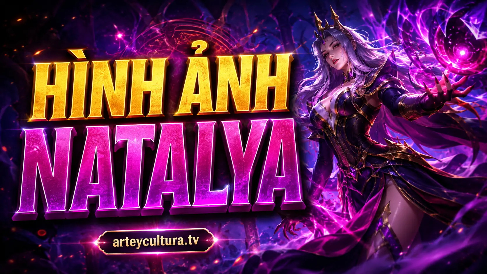 64 Hình Ảnh Natalya Hiểm Họa Diệt Vong ma mị với quả cầu hắc ám và thần thái nữ hoàng năng lượng