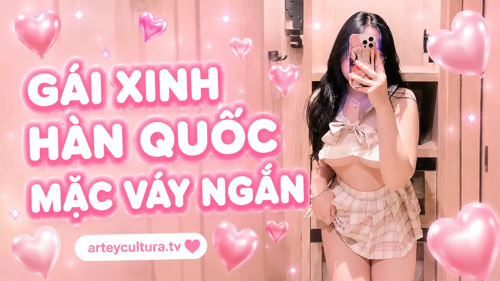 89 Ảnh Gái Đẹp Hàn Quốc Mặc Váy Ngắn Sexy dạo phố Seoul với tóc dài, làn da trắng và ánh mắt trong veo