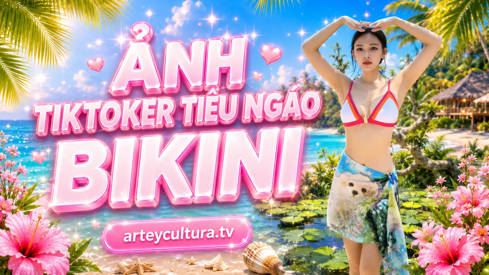25 Ảnh Tiktoker Tiểu Ngáo Bikini Sexy với outfit đa dạng trẻ trung năng động và cảnh biển thư giãn