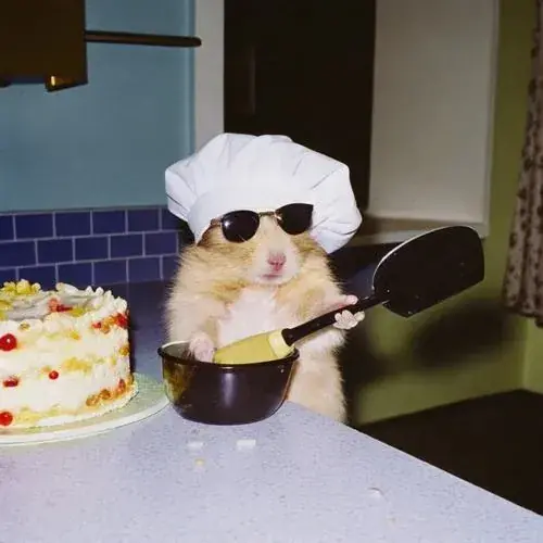 Hinh dai dien hamster tron xoe voi bo long mem va dang ngoi dang yeu 4
